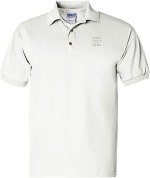 ALLNTRENDS Men's Polo T Shirt Custom Text Embroidered Polo for Men Personalized Tshirt Your Own Design