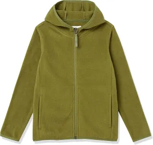 Amazon Essentials Boys and Toddlers' Polar Fleece Full-Zip Hooded Jacket