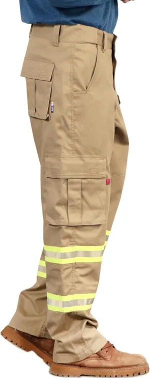 BOCOMAL FR Pants High Visibility Cargo Pockets Flame Resistant Hi-Vis Workwear Water & Oil Repellent Finish