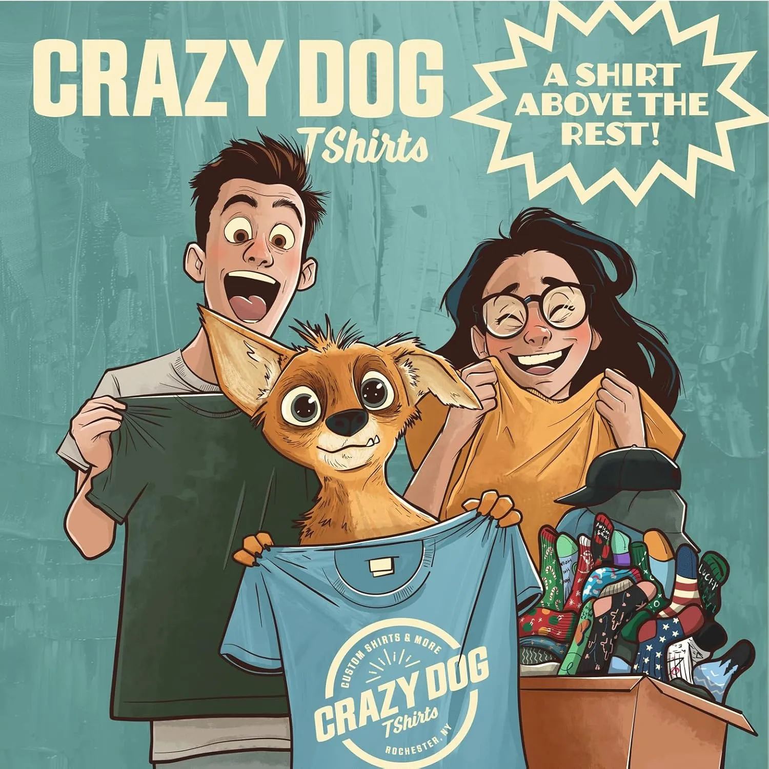 Crazy Dog Mens T Shirt Thats A Horrible Idea What Time Funny Joke Tee