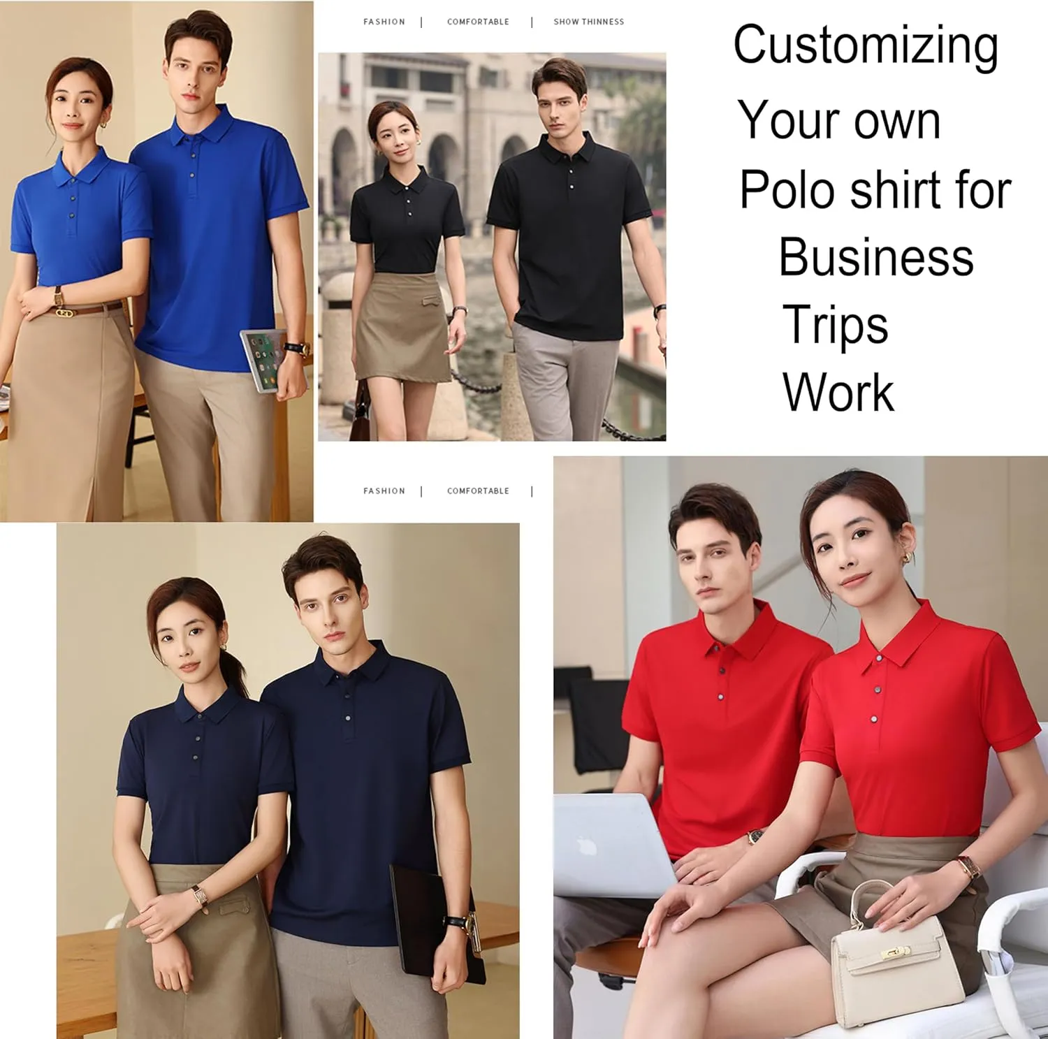 Custom Polo Shirts - Design Your Own Logo, Text, Or Name - Personalized for Men, Women & Kids, Ideal for Golf, Events & Work