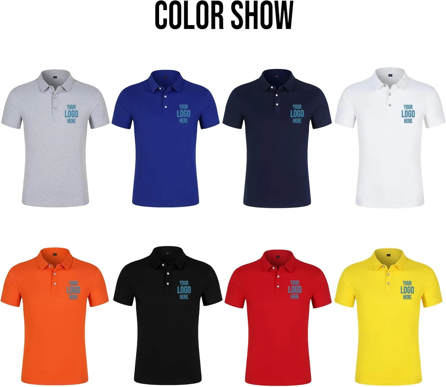 Custom Polo Shirts - Design Your Own Logo, Text, Or Name - Personalized for Men, Women & Kids, Ideal for Golf, Events & Work