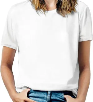 Custom T Shirts Design Your Own Photo Text Logo, Personalized Double-Sided Printed Woman Crewneck Tee