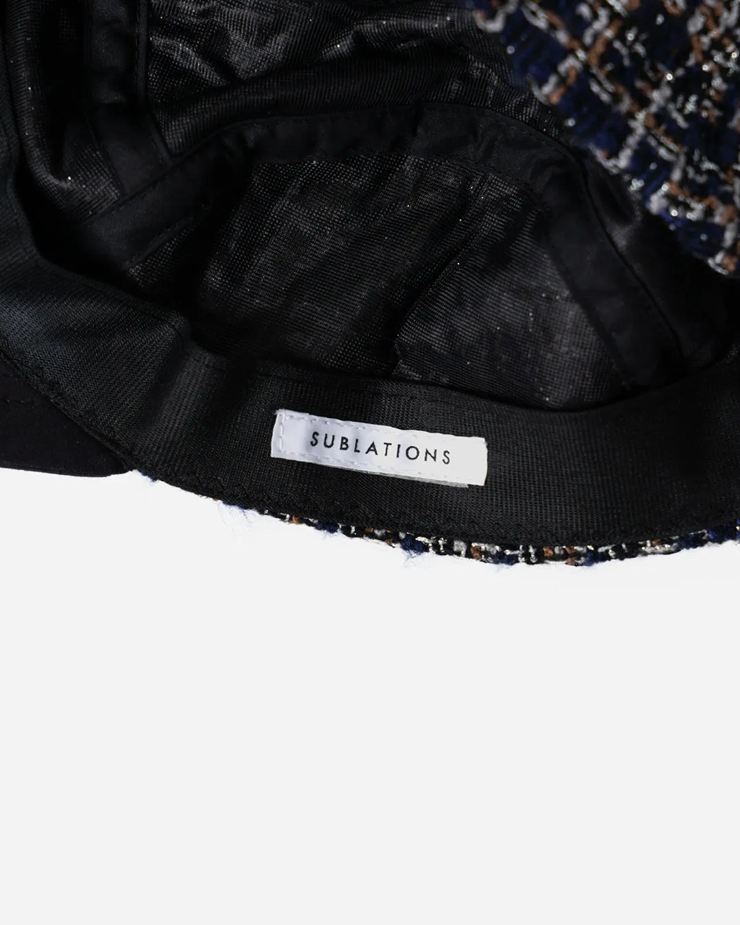 GLITTERY TWEED JET CAP .07【BLUE】