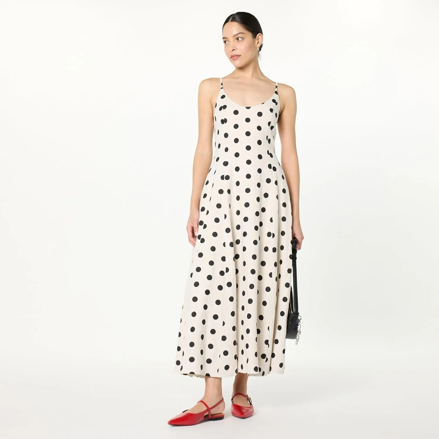 The Drop Women's Luna Scoop Neck Linen Maxi Dress