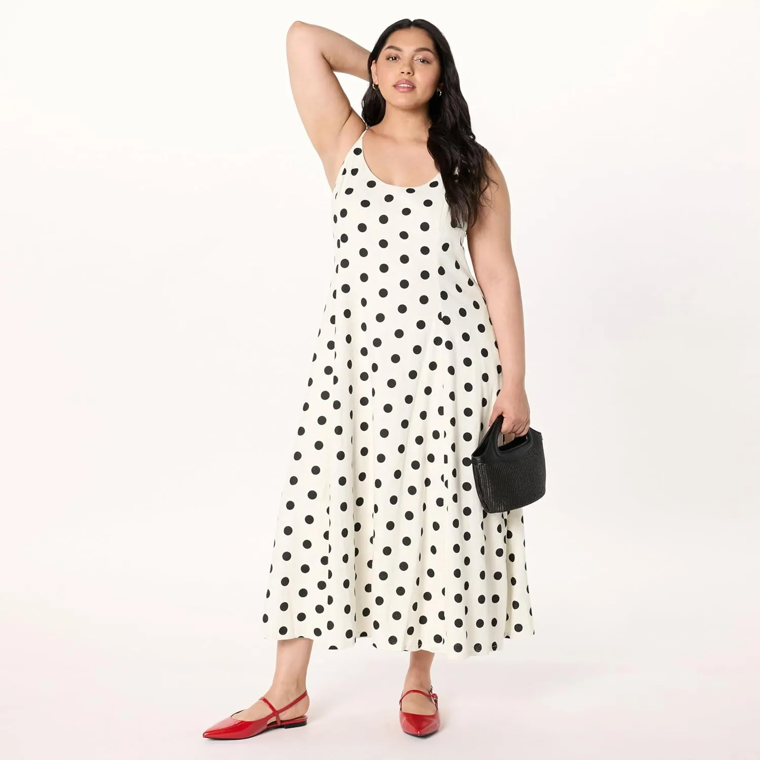 The Drop Women's Luna Scoop Neck Linen Maxi Dress