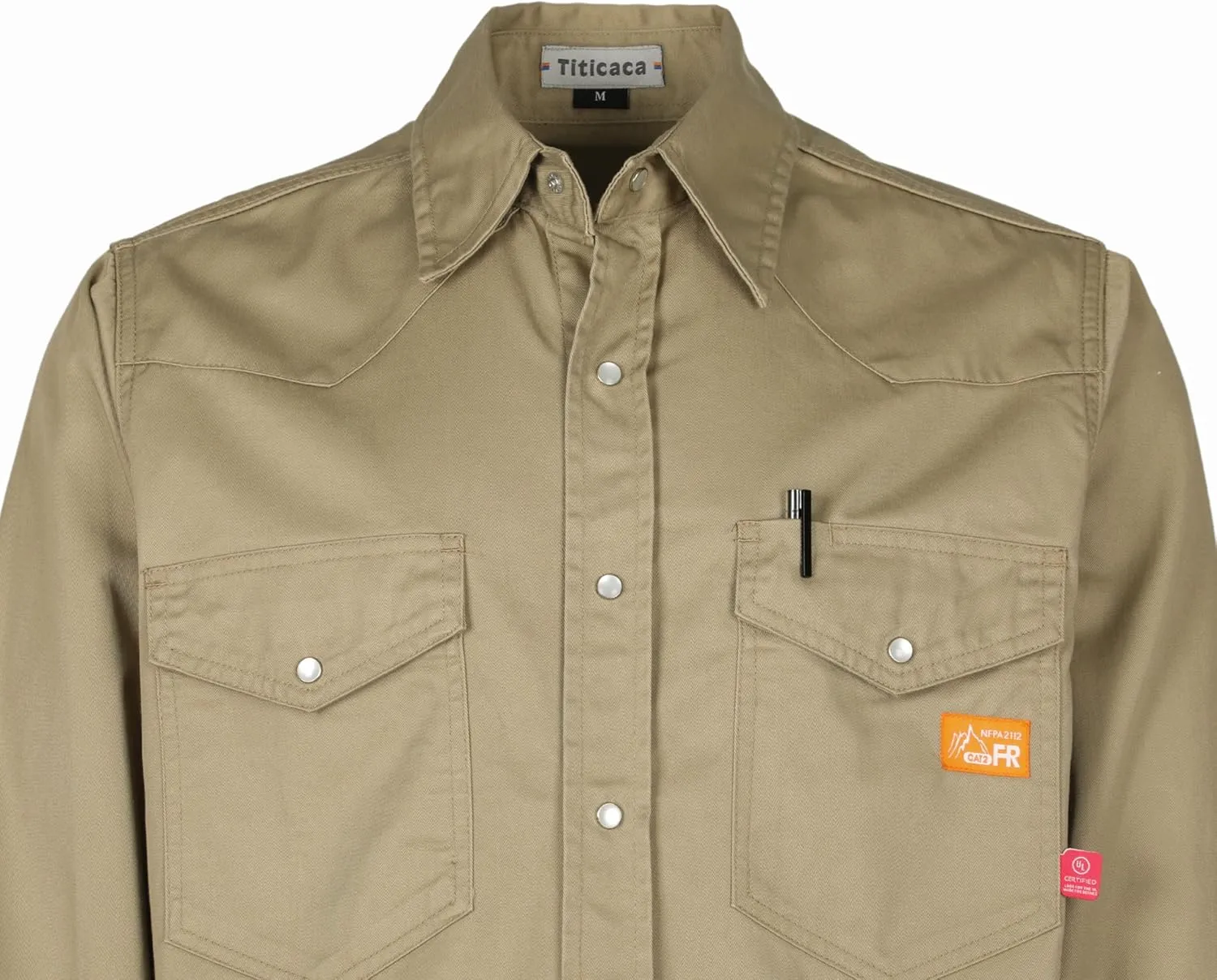 Titicaca FR Shirts Flame Resistant Men's Cotton 6.5oz Lightweight Uniform Welding Shirt