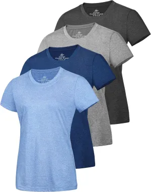 URATOT Women's Short Sleeve Moisture Wicking Athletic Gym T-Shirts Workout Shirts for Women Dry-Fit Summer Tops