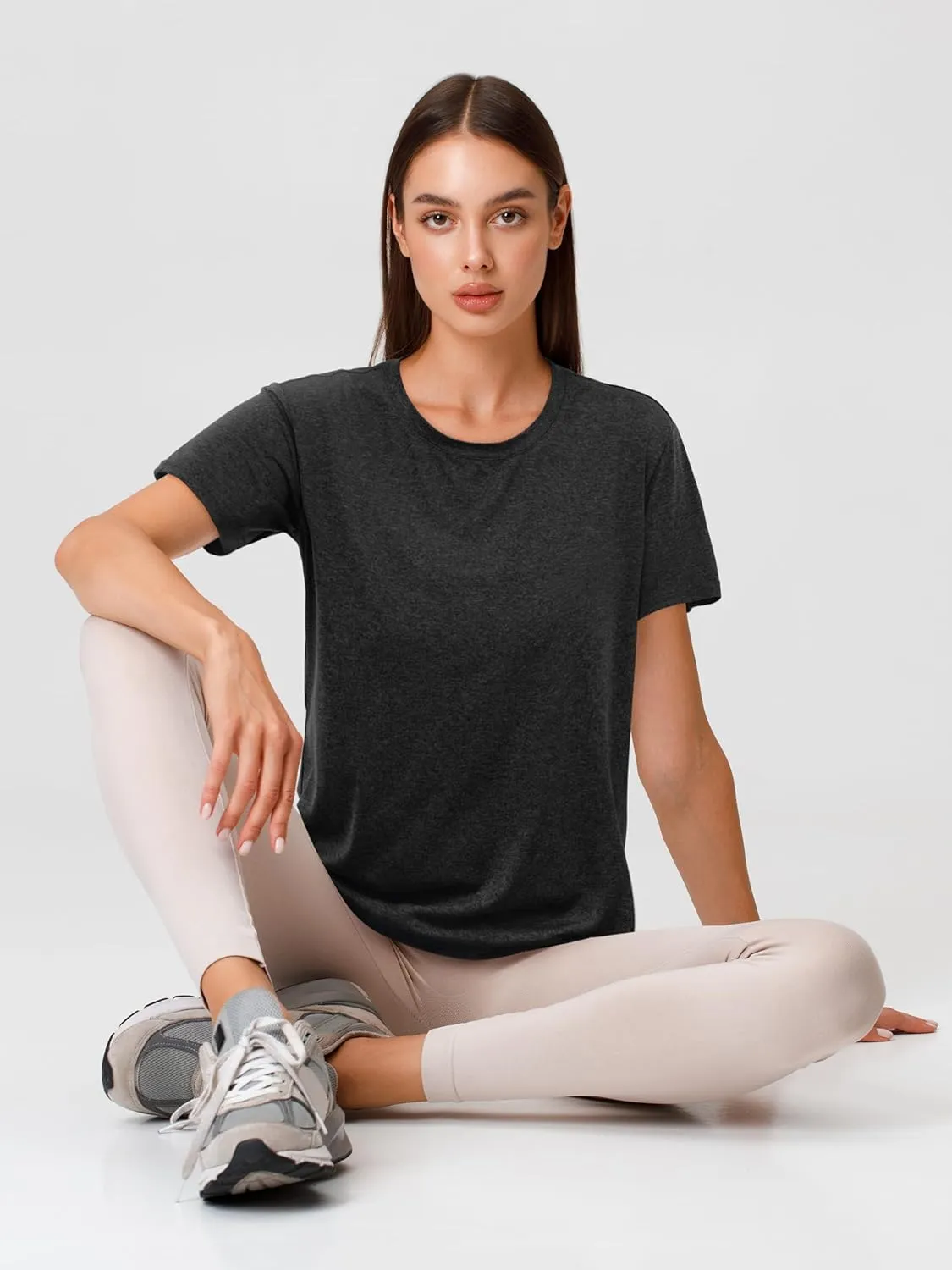 URATOT Women's Short Sleeve Moisture Wicking Athletic Gym T-Shirts Workout Shirts for Women Dry-Fit Summer Tops