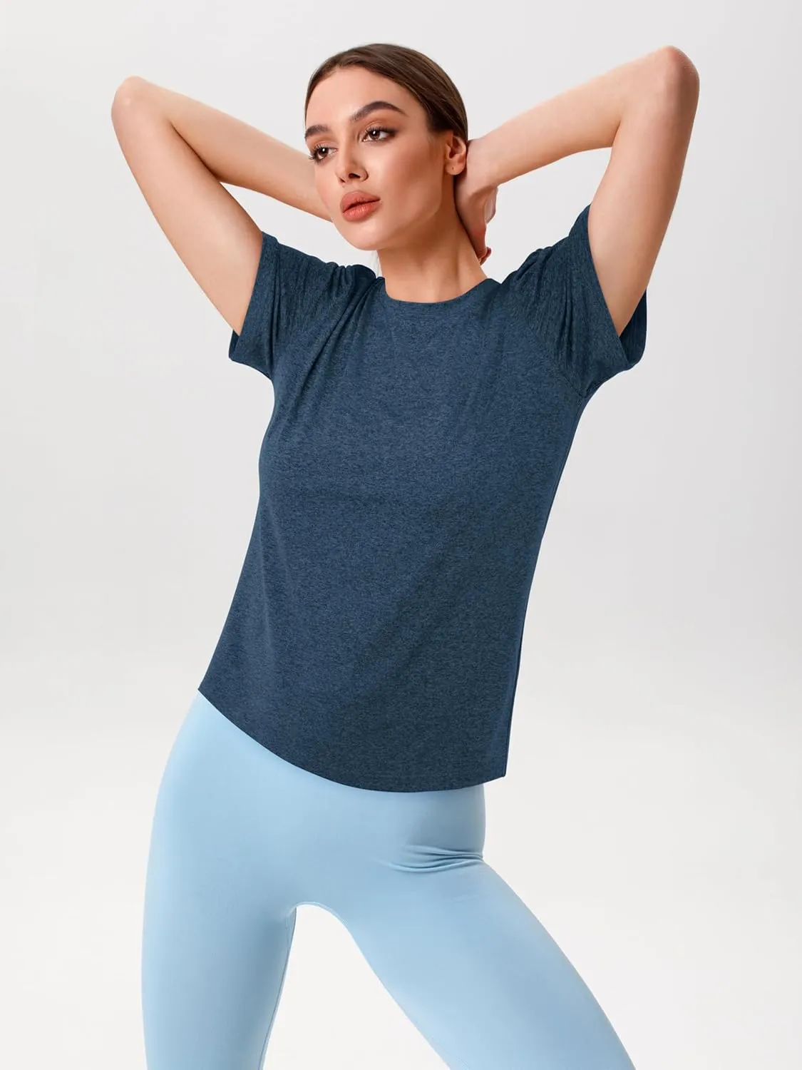 URATOT Women's Short Sleeve Moisture Wicking Athletic Gym T-Shirts Workout Shirts for Women Dry-Fit Summer Tops
